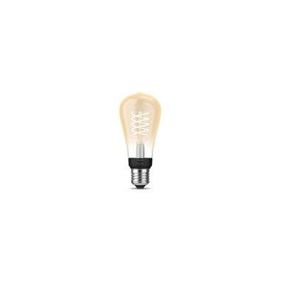 Philips Hue White LED Filament-Lampe, Edison ST64, 7W, E27, 550lm, 2100K (92...