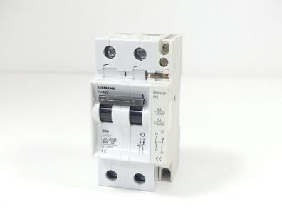 Siemens 5SX22 C10 Leistungsschutzschalter + 5SX9100HS Hilfsschalter
