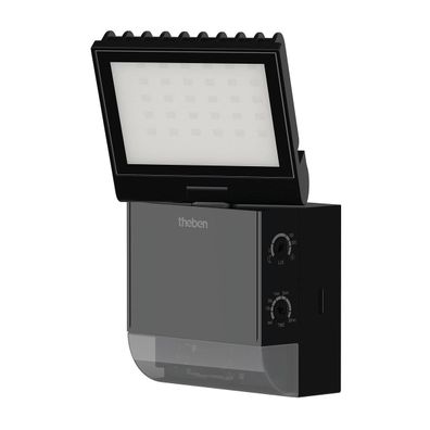 Theben theLeda S8-100 BK LED-Strahler mit Bewegungsmelder, Wandmontage, 8,5W...
