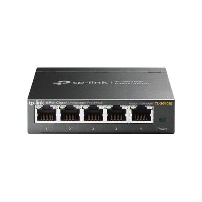 TP-Link TL-SG105E 5-Port-Gigabit-Unmanaged Pro Switch, 5 Gigabit-RJ45-Ports, ...