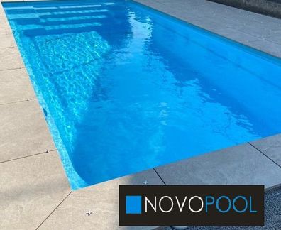 Gfk Pool Riviera 7,5 komplett set Becken Schwimmbecken Technik Vivapool