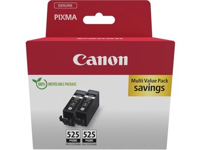 CANON PGI-525PGBK, PIXMA MG5150 MG6150 MX895 Doppelpack schwarz 4529B017