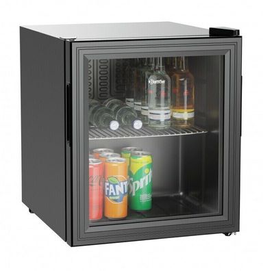 Glastürkühlschrank Getränkekühlschrank Mini-Kühlschrank mit Glastür schwarz neu