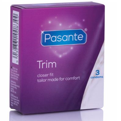 Pasante Trim Small Condoms - Pack Of 3