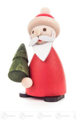 Weihnachtliche Miniatur Ruprecht mit Baum H=ca 7,5 cm NEU Erzgebirge Holzfigur