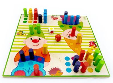 Holzspielzeug Brettspiel Zwerge BxLxH 250x250x40mm NEU Familienbrettspiel