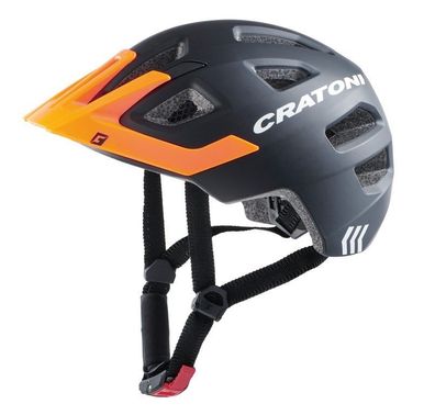 Cratoni Fahrradhelm Maxster Pro (Kid) Gr. S/ M (51-56cm) schwarz/ orange matt