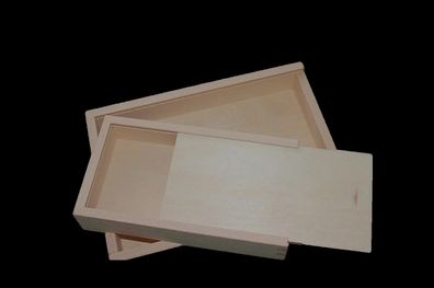 Holzkiste Korpus Buche mit Schiebedeckel BxHxT 28,5x5x20,2cm NEU Kiste Kasten Box
