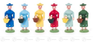 Figuren Miniatur-Frauengruppe (6) Höhe = 40mm NEU Miniaturfigur Trachtengruppe