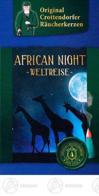 Räucherkerzen Crottendorfer Weltreise African Night Inhalt 20St NEU Räucherkegel