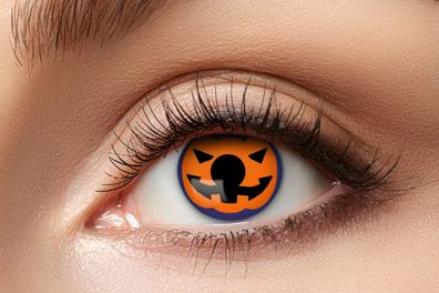 Halloween Kürbis Kontaktlinsen. Pumpkin Orange Linsen