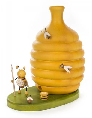 Rauchfigur Bienenstock groß mit Räucherfunktion-dregeno exklusiv- 14,5x22x20cm N