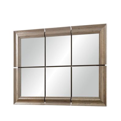 Moderner Großer Spiegel Wandspiegel Echt Holz Rahmen Hängespiegel Neu 146x105cm