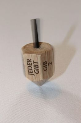 Holzspielzeug Kreisel "Nimm-Gib" Höhe 3,5cm NEU Holzspiel Geduldsspiel Geschickli