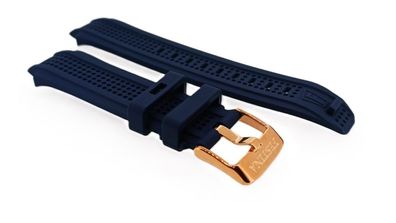 Festina Uhrenarmband Kautschuk blau F20524 Schließe rosegoldfarben