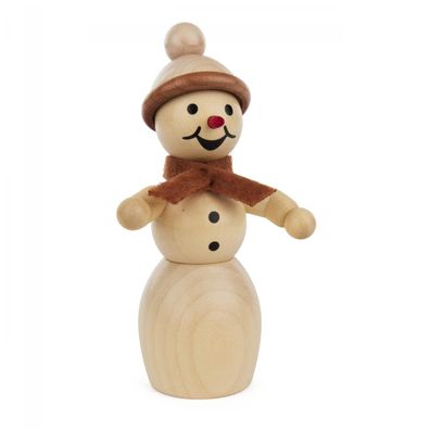 Schneefrau mit Schal Höhe 10cm NEU Miniaturfigur Weihnachtsfigur Dekofigur