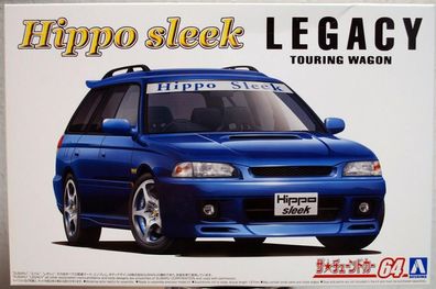 Aoshima 058008 1998 Subaru Legacy Touring Hippo Sleek JDM, 1:24