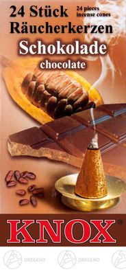 Zubehör KNOX Räucherkerzen Schokolade (24) NEU Erzgebirge Räucherkegel