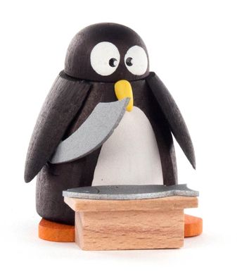 Miniatur Pinguin Fischmarkt H: 5cm NEU Holzfigur Holzminiatur Erzgebirge