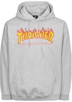Thrasher Hoodie Flame Logo grey