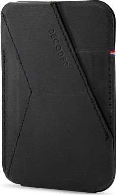 Decoded MagSafe Card Sleeve Stand magnetischer Kartenhalter Leder schwarz