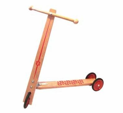 Holzspielzeug Holzroller L/ H 62cm/ 62cm NEU Scooter Kinderlaufrad Tretroller