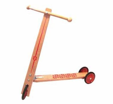 Holzspielzeug Holzroller L/H 62cm/ 62cm NEU Scooter Kinderlaufrad Tretroller