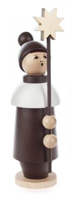 Holzfigur Kurrendefigur mit Stern Höhe 24,5cm NEU Miniaturfigur Figuren