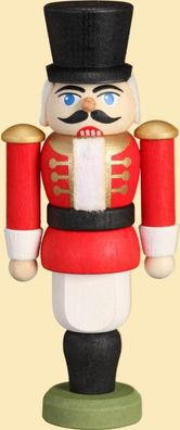 Mini Nußknacker Husar rot HxBxT = 9x4x3cm NEU Weihnachten Seiffen Nutcracker