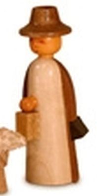 Miniaturfigur Josef natur HxBxT 6x2,5x1,5cm NEU Holzfiguren Holzschmuck Holz Sei