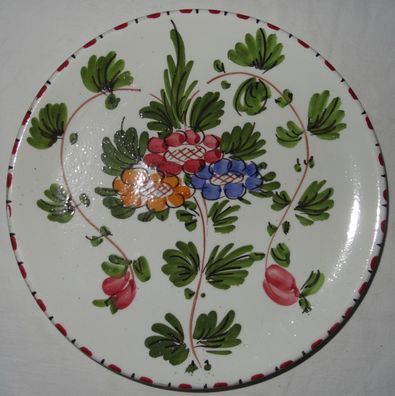 DF Keramik La Torre ItalienTeller Wandteller Blumendekor 21,5 einwandfrei erhalten De