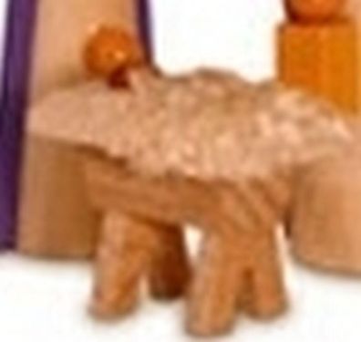 Miniaturfigur Kind in Krippe bunt Höhe=2cm NEU Holzfiguren Holzschmuck Holz