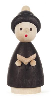 Kurrendekind schwarz mit Buch Höhe = 90mm NEU Holzfigur Weihnachtsfigur Miniatur