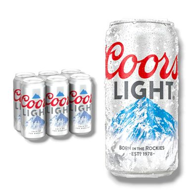 Coors Light Bier 6 x 473ml Dose - Import USA 4,2% Vol.