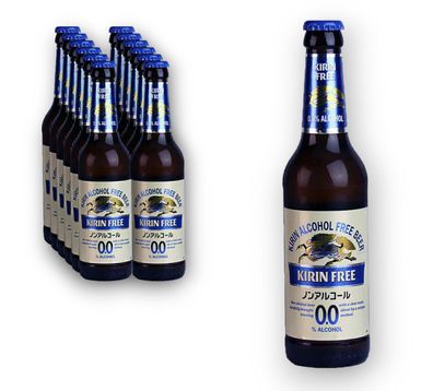 12 x Kirin Ichiban 0,0% - Kirin alcohol free beer- Kirin free 0,33l 6,03/ L