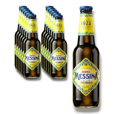 12 x 0,33l Birra Messina - Klassisches Messina Bier aus Italien mit 4,7% 6,03/ L