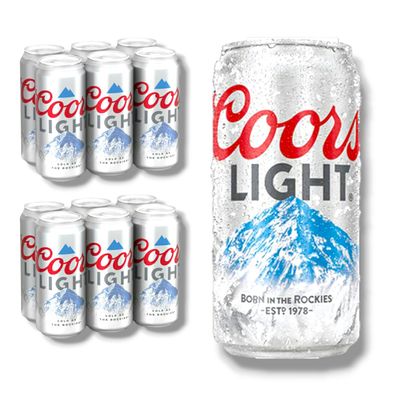 Coors Light Bier 24 x 473ml Dose - Import USA 4,2% Vol.