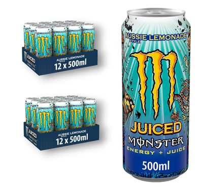 24 x Monster Juice 0,5l- Aussie Style Lemonade - Energy + Juice 5,40/ L