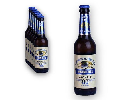 6 x Kirin Ichiban 0,0% - Kirin alcohol free beer- Kirin free 0,33l 7,52/ L