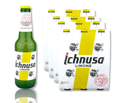 12 x Birra Ichnusa Limone Bier - Radler auf sardische Art mit 1,3% Vol. 6,03/ L