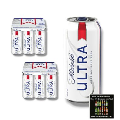 Michelob Ultra Bier 12 x 473ml Dose - Light Beer mit 4,2% Vol. -Import USA