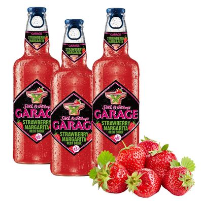 6 Fl. Beer Garage Strawberry 4,6%Vol. 0,4l Flasche -ein fruchtiger Genuss