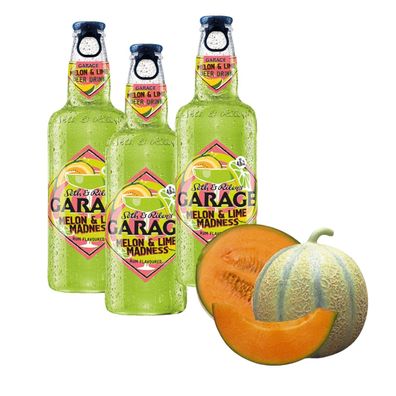 6 Fl. Beer Garage Melon & Lime 4,6%Vol. 0,4l Flasche -ein fruchtiger Genuss
