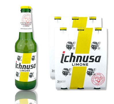 6 x Birra Ichnusa Limone Bier - Radler auf sardische Art mit 1,3% Vol. 7,52/ L