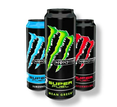 12 x Mix Monster Super Fuel - Das Sportgetränk ohne Kohlensäure Koffein 5,81/ L