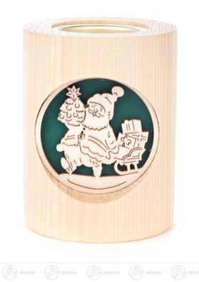 Teelichthalter Weihnachtsmann/ Glocke BxHxT 7,5 cmx10 cmx7,5 cm NEU Erzgebirge