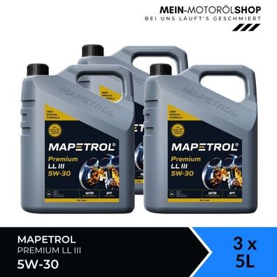 Mapetrol Premium LL III 5W-30 3x5 Liter