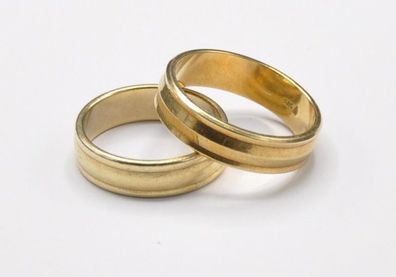 Eheringe Trauringe Hochzeit Ring Ringe massiv schwer 585 Gold