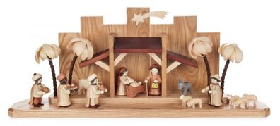 Miniaturfiguren Krippe Christi Geburt komplett mit Figurensatz BxHxT 45x18x8,5m N