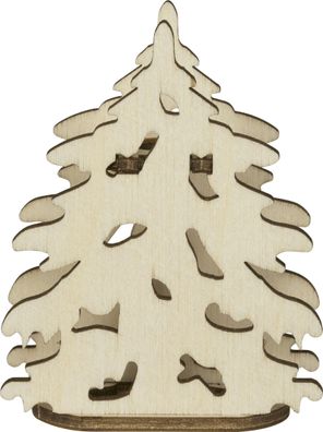 Aufsteck- Holz-Dekobaum für Weihnachtsbaumbeleuchtungen und Lichterbögen BxHxT